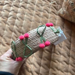 Woven cherry headband